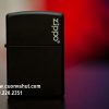Zippo Black Matte 218zl Logo